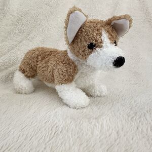 Douglas Cuddle Toys Corgi Plush Dog 8” Beanbag Stuffed Animal Tan